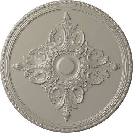 Ekena Millwork Milton Ceiling Medallion (Fits Canopies up to 7 7/8"), Hand-Painted Pearl White, 40 5/8"OD x 1 3/4"P CM40MIPWS